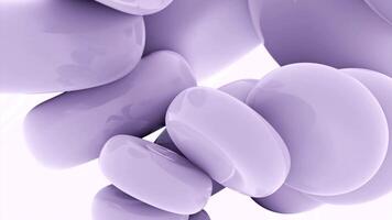 lucido 3d figure mossa nel spirale. design. il giro 3d tortillas mossa nel rotante flusso. liscio il giro figure mossa nel spirale su bianca sfondo video