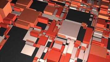Bright squares and rectangles in abstraction.Motion.Geometric shapes of different sizes move in 3d video