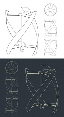 Vertical axis wind turbine blueprints