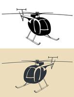 Light multi-purpose helicopter illustrations vector