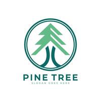 Pine Trees logo design. Abstract Geometric pine trees symbol with modern style concept. sign icon symbol logo template. vector
