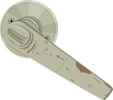 isolated rusty handle vector
