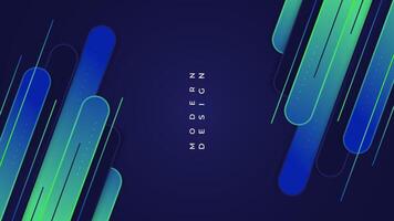 Abstract Background with Blue and Green Gradient Geometric Shapes. Vibrant Creative Banner or Cover Design vector
