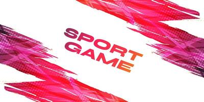 Abstract Sport Background with Blue and Red Gradient Brush Background. Grunge Brushstroke Element with Halftone Effect for Poster or Banner Design vector