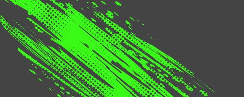 Abstract Sports Background with Green and Gray Brush Texture and Halftone Effect. Grunge Background for Banner or Poster Design vector