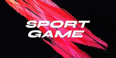 Abstract Sport Background with Blue and Red Gradient Brush Background. Grunge Brushstroke Element with Halftone Effect for Poster or Banner Design vector