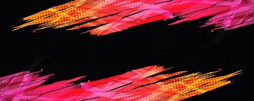 Abstract Sport Background with Blue and Red Gradient Brush Background. Grunge Brushstroke Element with Halftone Effect for Poster or Banner Design vector