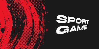 Black and Red Grunge Brush Background with Halftone Effect. Retro Grunge Background vector