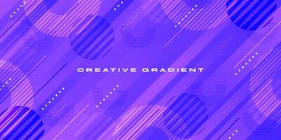 Abstract Modern Purple Gradient Background with Geometric Shapes. Vibrant Creative Banner or Cover Design vector