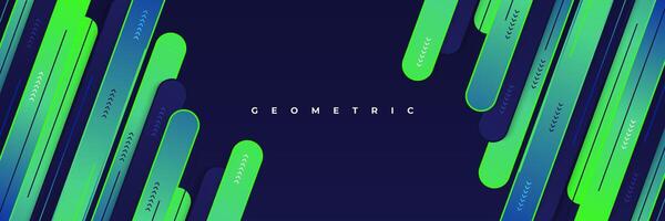 Abstract Background with Blue and Green Gradient Geometric Shapes. Vibrant Creative Banner or Cover Design vector