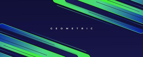 Abstract Background with Blue and Green Gradient Geometric Shapes. Vibrant Creative Banner or Cover Design vector