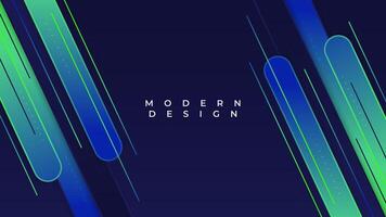 Abstract Background with Blue and Green Gradient Geometric Shapes. Vibrant Creative Banner or Cover Design vector