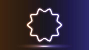 Neon effect photo frame kit design with black background suitable for editing materials and others vector