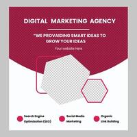 Digital Marketing Agency Social Media Post Template vector