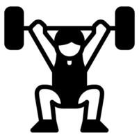 Weightlifter icon illustration vector