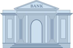 banco edificio con alto resolución ilustración vector