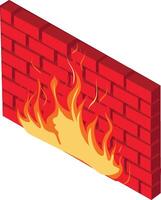 Firewall isolated illustration for Computer Virus Prevention vector