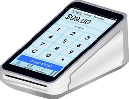 credit card terminal isolated view for credit card reader illustration vector