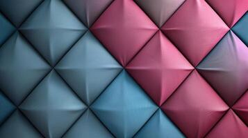 Colorful Geometric Textured Background with Blue and Pink Diamond Patterns photo