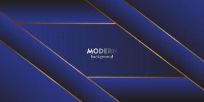 Luxurious dark navy gold lines overlapping pattern round combination background. elegant modern futuristic technology background illustration vector