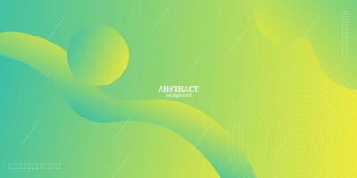 Bright colored fluid abstract background with green gradient color combination. Soft colors and lines overlay on the background. Eps10 vector