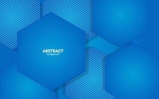 blue papercut background. Abstract geometric layered background. Paper shapes textured with hexagon, eps 10 vector