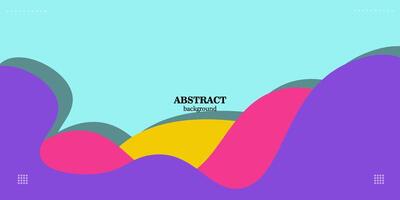 Colorful pink and purple solid color geometric business banner design. Creative banner design with wave shape for template. Simple and modern banner. Eps10 vector