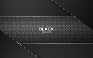 Abstract black navy silver background overlapped with hexagon mesh pattern modern futuristic technology illustration, eps 10. vector