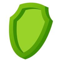 3d Green Shield Illusration design vector