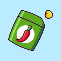 Flat Chilli Pepper Seed illustration design vector