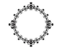 Round frame decorative border for logo, text or design vector