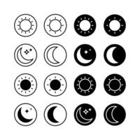 Set of Light and Dark mode button Icons. Modern Design for Applications, Web and UI. vector