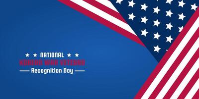 Korean War Veterans Recognition Day background, free copy space area. template design for banner, greeting card, brochure, web, social media. vector