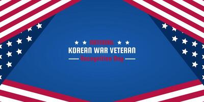 Korean War Veterans Recognition Day background, free copy space area. template design for banner, greeting card, brochure, web, social media. vector