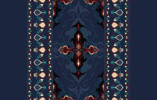 Seamless paisley pattern original ethnic style navy blue background Abstract Aztec design for texture, fabric, clothing, wrapping, decoration. vector