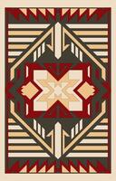 red simple geometric pattern carpet For printing, mats, wallpaper vector