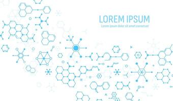 Molecule background. Molecular structure, genetics vector