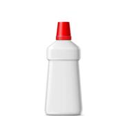 Cleanser bottle, detergent container 3d mockup vector