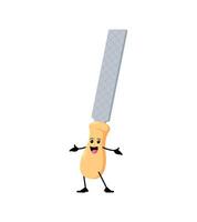 Cartoon funny file diy, building tool character vector
