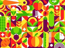 Abstract vegetable modern geometric pattern, tile vector