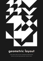 Abstract Bauhaus monochrome geometric pattern vector