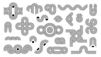 Geometric zen arch patterns, figures and shapes vector