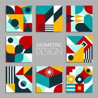 Abstract modern geometric Bauhaus tile patterns vector