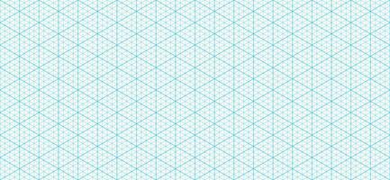 Isometric triangular paper grid pattern background vector