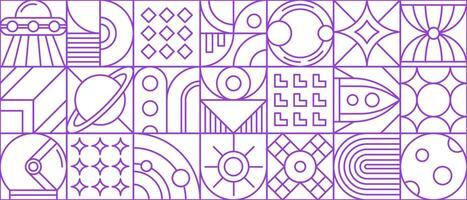 Space abstract modern geometric pattern of galaxy vector