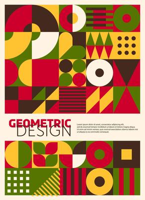Modern abstract poster avant-garde composition