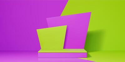 Contrast 3d product podium, 3d studio background vector