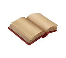 Game book, mystical open book with blank pages vector
