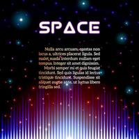 Mystic shiny sound sign with sparkles in galaxy vector