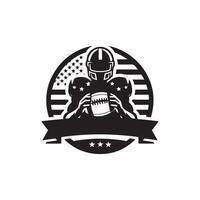 American football illustration design template vector